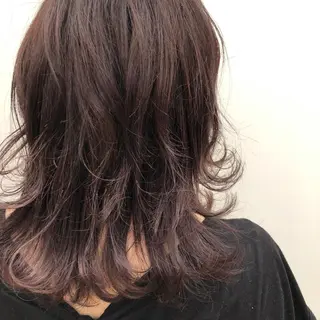 ミディアム カラー ヘアアレンジ 艶カラー🌙縮毛矯正 /ボブ【Reina】のヘアスタイル