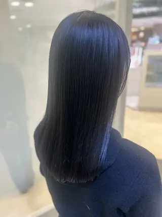 セミロング パーマ 艶質改善/縮毛矯正 ササキナツミのヘアスタイル