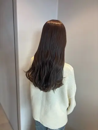 ロング カラー 髪質改善カラー ベージュ🤎YUMEのヘアスタイル