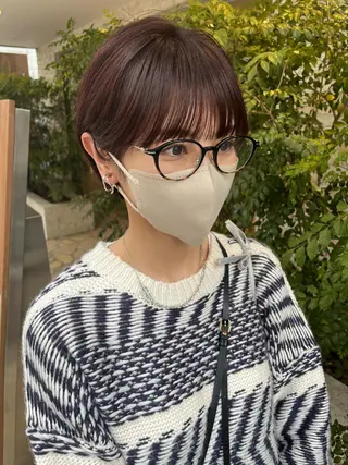 ショート ⬛️⬜️髪質改善⬛️ ⬜️藤川慎太郎のヘアスタイル