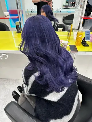 ロング カラー ヘアアレンジ 艶カラー/ハイトーン /レイヤーカットのヘアスタイル