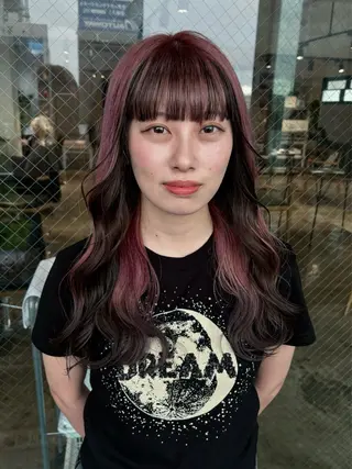 ミディアム カラー 💫miyu💫デザ インカラー/アレンジのヘアスタイル