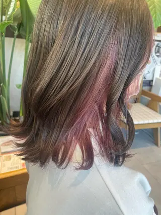 ミディアム カラー 高木 櫻のヘアスタイル