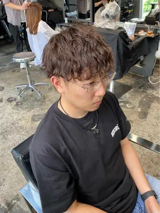 ショート パーマ メンズ Agu hair lore沼館店所属・八戸パーマ/メンズパ ーマ/シンゴ。のヘアスタイル