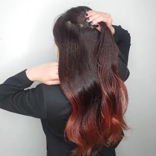 ロング カラー ヘアアレンジ E Komo hair所属・Wow❕E Komo hair 永井一輝のヘアスタイル