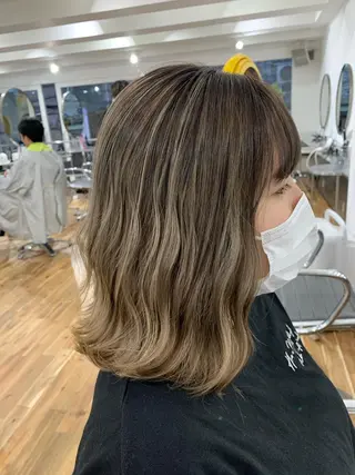 ミディアム カラー Reb_keiji 👑小倉圭司のヘアスタイル