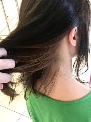 ミディアム カラー 髪質改善/美髪矯正 マネージャー福永のヘアスタイル