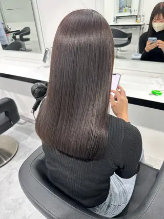 セミロング カラー 🫧ハイトーン🫧 ベージュ🫧徹哉のヘアスタイル