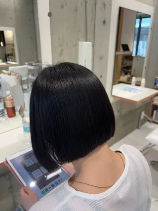 ミディアム nagi所属・透明感／髪質改善 ／ りかのヘアスタイル