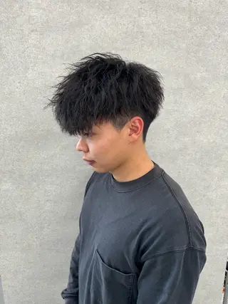 ショート カラー パーマ ヘアアレンジ メンズ キッズ 🔥メンズパーマ🔥 菅原楓のヘアスタイル