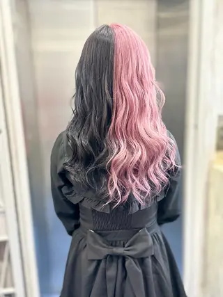 ロング white．梅田所属・GATE. カラーモデル募集のヘアスタイル