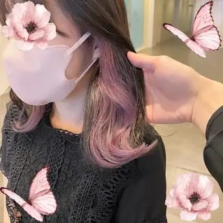 セミロング カラー La Blessグランサロン梅田店所属・梅田美容室/ブリーチ なし/レイヤーカットのヘアスタイル