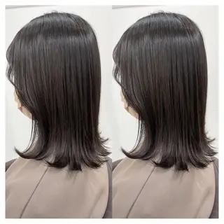 ミディアム カラー 村山 茉衣のヘアスタイル