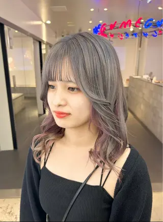 ミディアム MiRI💜地毛級 エクステ✖似合わせ技のヘアスタイル