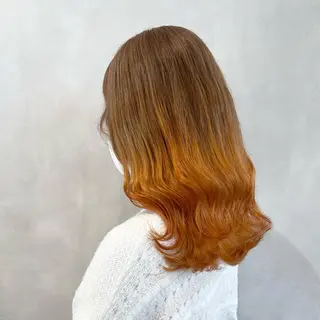 ミディアム カラー 💖暖色・ハイトーン 🐈みおり💖のヘアスタイル