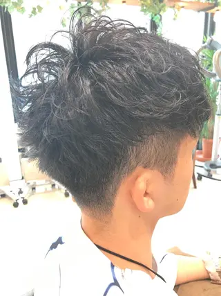 ショート カラー パーマ メンズ Vir by browのヘアスタイル