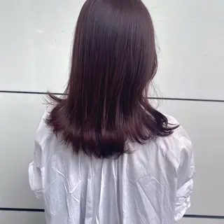 セミロング 透明感ニュアンス 柔らかstyle🤍のヘアスタイル