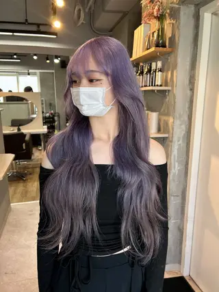 ロング 心斎橋ヘアカラー ブリーチmarinaのヘアスタイル