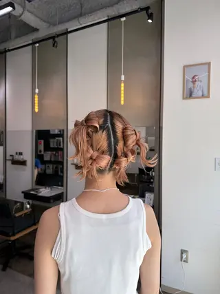 ミディアム ヘアアレンジ 福岡透明感カラー/ 髪質改善/ayaneのヘアスタイル