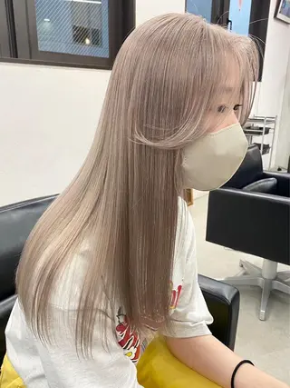 セミロング カラー ヘアアレンジ 🫧透明感カラー/ ナルハ🫧のヘアスタイル