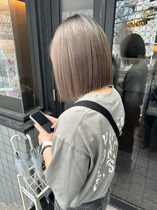 ミディアム カラー SAKURA🌸 レイヤー/グレージュのヘアスタイル