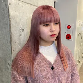 セミロング カラー ミルクティーベージュ /sara💛のヘアスタイル