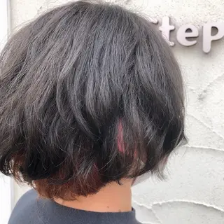 ショート カラー パーマ Baby Step ウエノのヘアスタイル