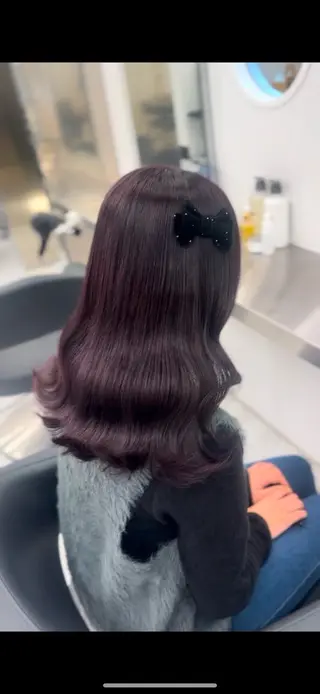 セミロング カラー 🎀愛されgirly ヘア🫧Ayakaのヘアスタイル