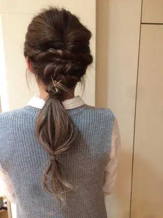ロング ヘアアレンジ ReMix 新宿店所属・タジマ ヤスヒサのヘアスタイル