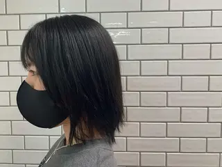 ミディアム カラー ひかる/髪質改善/ 縮毛矯正/韓国ヘアのヘアスタイル