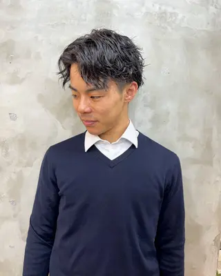ショート パーマ メンズ 志賀 あずみのヘアスタイル