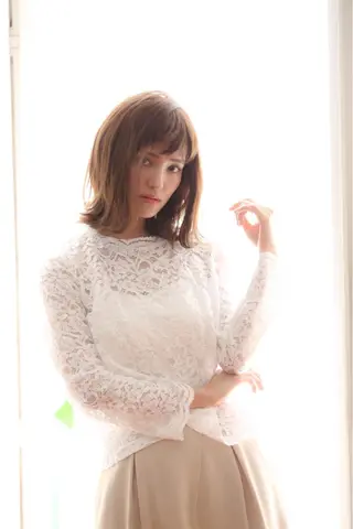 ミディアム パーマ ヘアアレンジ ネイル マツエク・マツパ eyelush color world庄内駅前所属・シールエクステ／豊中 吉田孝司のヘアスタイル