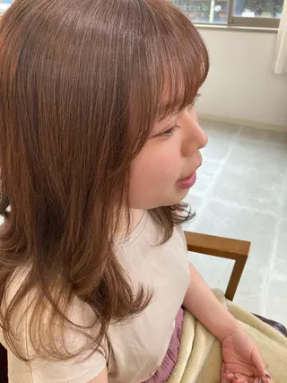 ミディアム カラー パーマ お洒落パーマ/ 艶カラー/michiのヘアスタイル