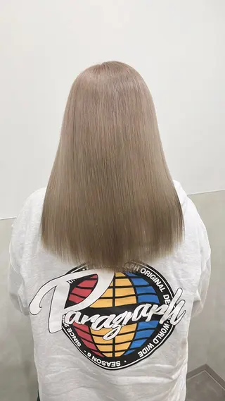 セミロング カラー 💗モテ髪 ハイトーンあや💗のヘアスタイル