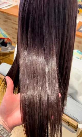 ロング ハイトーン/ ダブルカラー/透明感のヘアスタイル