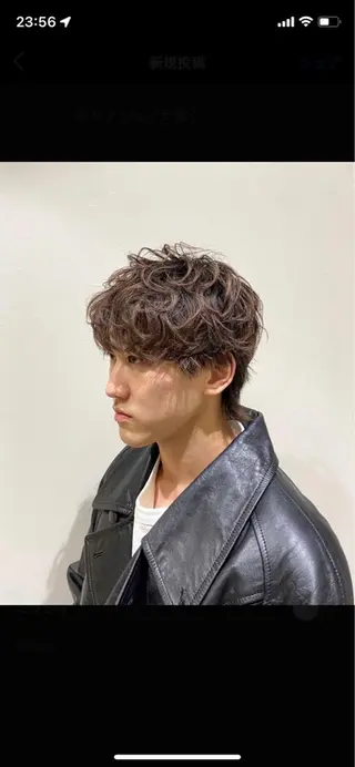 ミディアム パーマ メンズ GROW 秋葉原所属・池田 圭佑のヘアスタイル