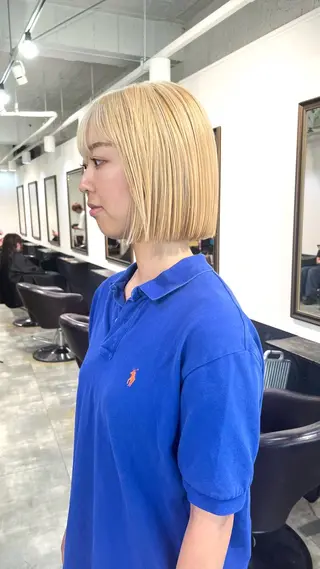 ショート カラー ハイトーンボブ美容師 /馬場 翼のヘアスタイル