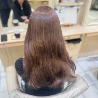ロング ハイトーンカラー 髪質改善カラーノトのヘアスタイル
