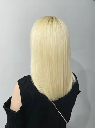 ミディアム PUNEL所属・🌙艶ハイトーン/ ミユウのヘアスタイル