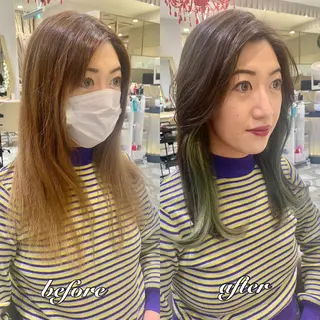 セミロング カラー パーマ ヘアアレンジ メンズ キッズ ネイル マツエク・マツパ アイブロウ 《褒められる》 透明感カラー/小嶋のヘアスタイル