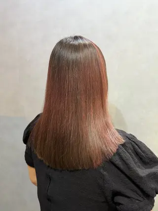 セミロング カラー 透明感カラー/パーマ 🌀アオノアユミのヘアスタイル