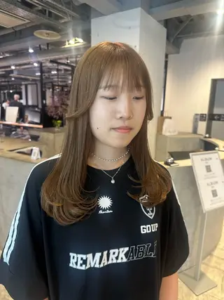 セミロング 🌷モア 🌷暖色カラー・ボブのヘアスタイル