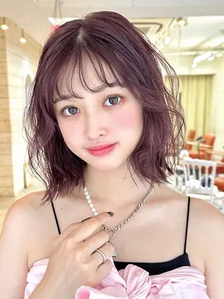 ショート カラー JYUNESU表参道所属・韓国ヘア🇰🇷🎀 透明感カラーのヘアスタイル