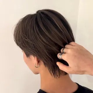 ショート カラー メンズ さくらば ここのヘアスタイル