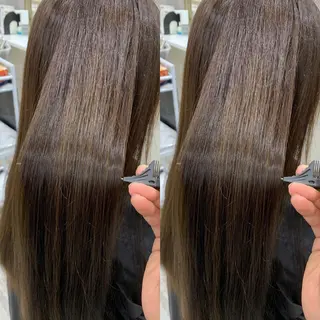 ロング 髪質改善 上品艶感カラーのヘアスタイル