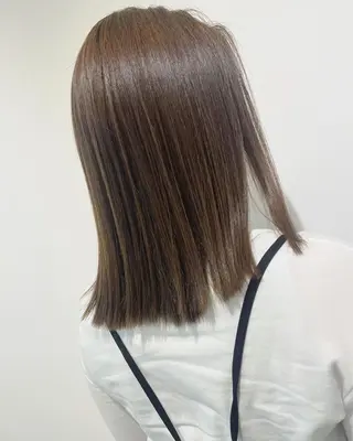 ミディアム カラー HARUNA🤍 色持ち良いツヤ髪のヘアスタイル