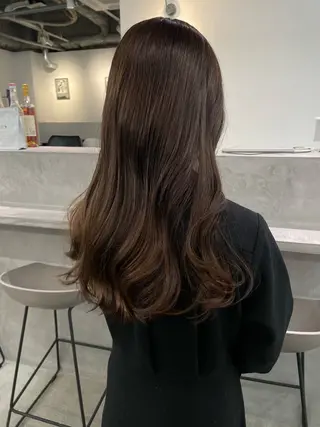 ロング カラー レイヤーパーマ、ボブ 小須田ゆあのヘアスタイル