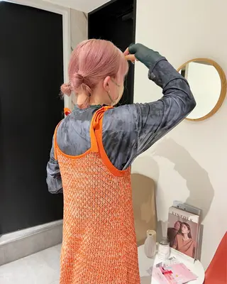 ミディアム デザイン🥇複雑履歴 ハイトーン特化のヘアスタイル