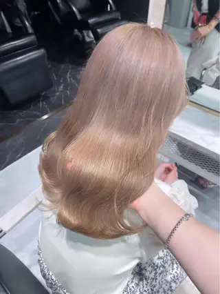 ロング カラー パーマ ヘアアレンジ メンズ キッズ ネイル マツエク・マツパ アイブロウ 🎀韓国スタイル YURINA🎀のヘアスタイル