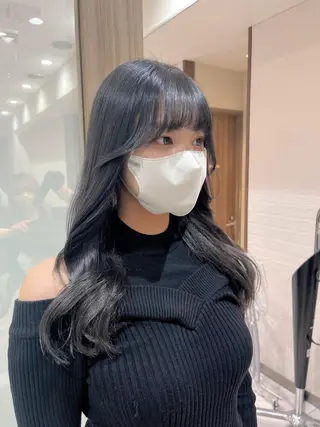 ロング カラー 韓国ヘア/耳ツボジュ エリー♡ayumuのヘアスタイル